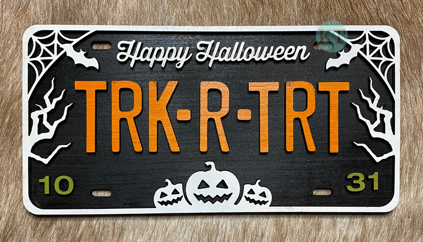 Halloween License Plate