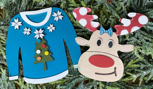 Christmas Sweater or Whimsical Reindeer