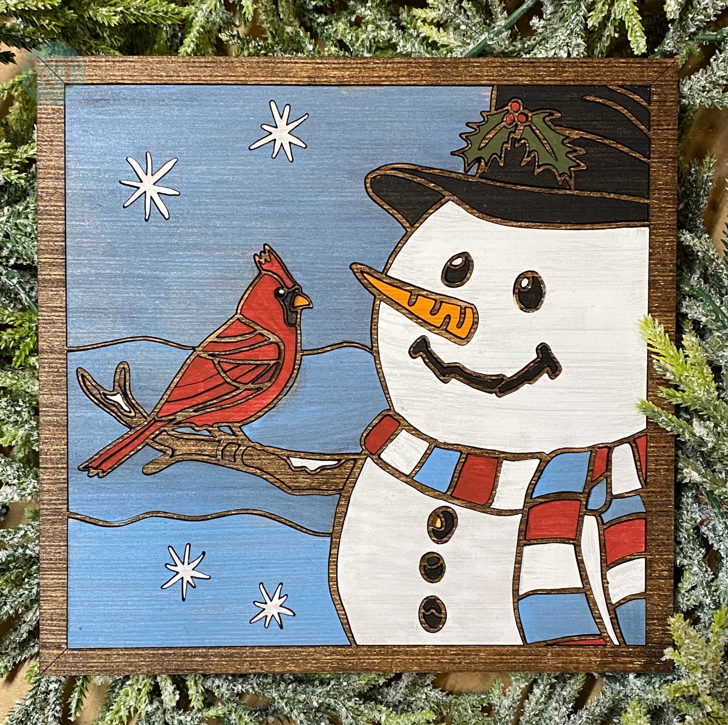 Snowman & Cardinal