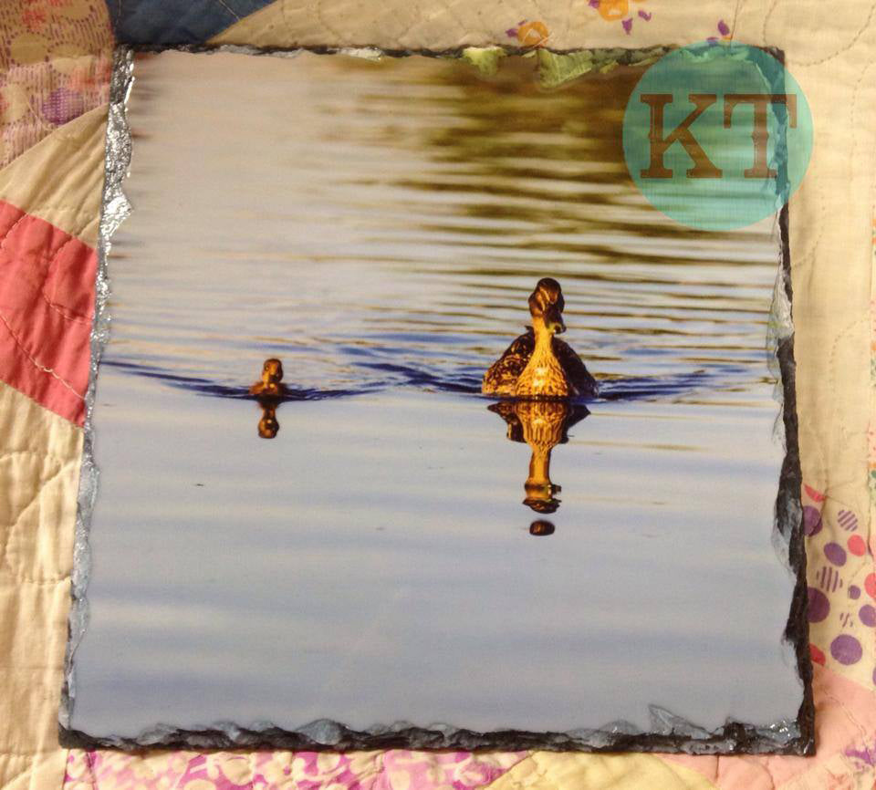 Mother/Duckling Square Slate