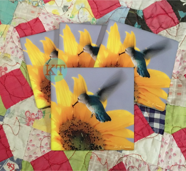 Yellow Flower Coasters - Set Of Four