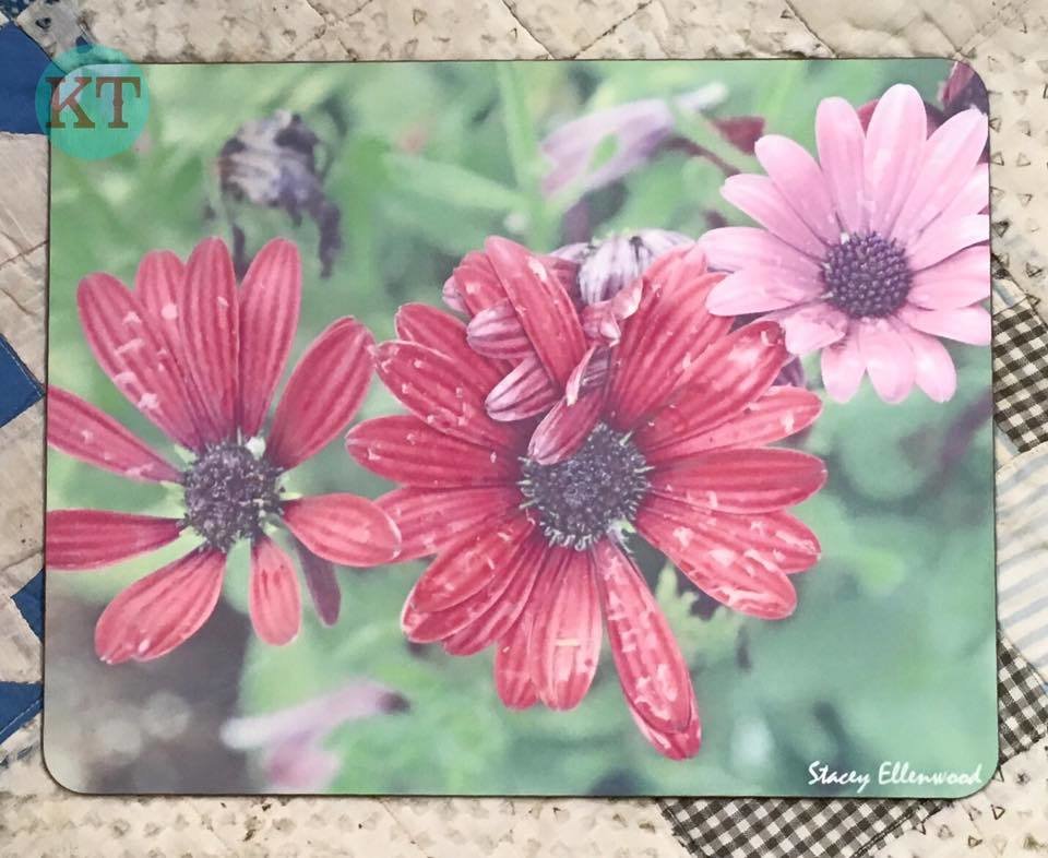 Flowers 8"x10.3" Dry Erase Board