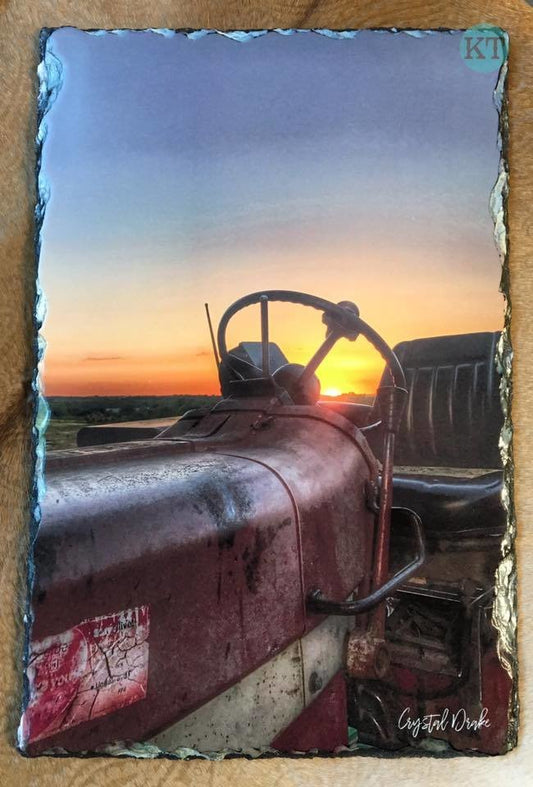 Sunset Tractor Large Slate